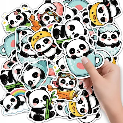 Image de AUTOCOLLANTS ÉTIQUETTES CAHIER 10 pcs - Animal Ours PANDA Animaux