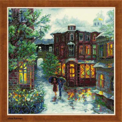 Produktbild von Riolis Kreuzstich-Set "Regnerischer Sommer", Zählmuster