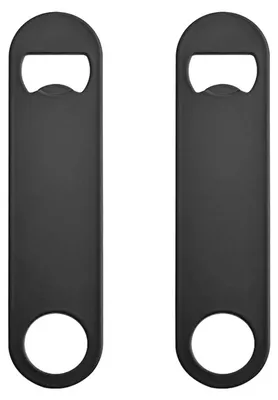 Flaschenöffner aus Edelstahl, 2 Stück, flaches Design