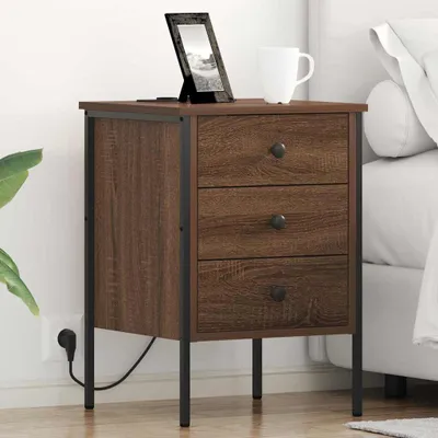 Obrázek produktu pro vidaXL Noční stolek hnědý dubový vzhled 42 x 41 x 61 cm materiál na bázi dřeva