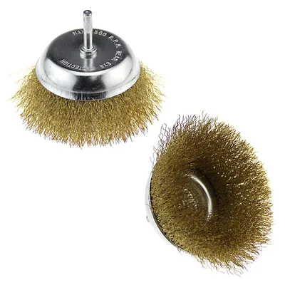Produktbild von Kegelbürste für Bohrmaschine Stahlborsten 100mm