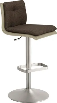 Produktbild von Barstuhl Mayer Sitzmöbel 1211 44 x 47 x 80 cm Stahl chrom matt/taupe + schokobraun