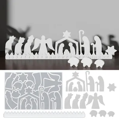 Produktbild von Silikonform Gießform Weihnachten Krippe Adventskalender DIY Handwerk