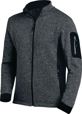 A studio shot of a men's fleece jacket.