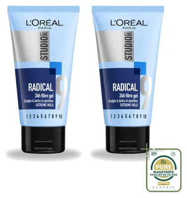 Image de 2 x L'Oréal Paris Studio Line Radical, gel fixant super puissant, 150 ml - Pack de 2