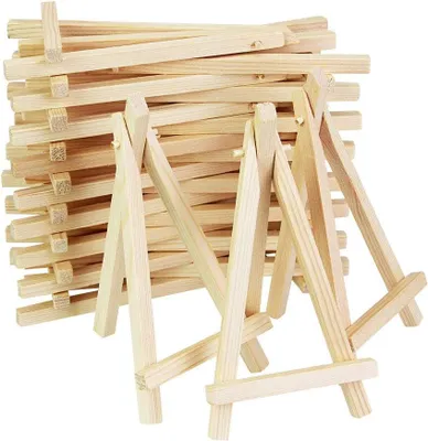 Immagine prodotto di Mini cavalletto in legno - Perfetto per i lavoretti dei bambini e le piccole tele - 20 pezzi