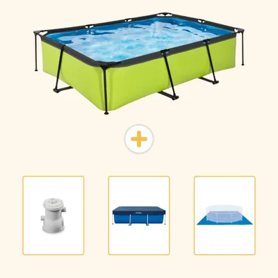 Immagine prodotto di Piscina fuori terra rettangolare - 300x200x65 cm - 4 pezzi - SCB76