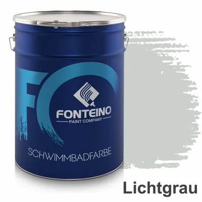Produktbild von Schwimmbadfarbe Poolfarbe Poolbeschichtung - Lichtgrau RAL7035 - 2,5L
