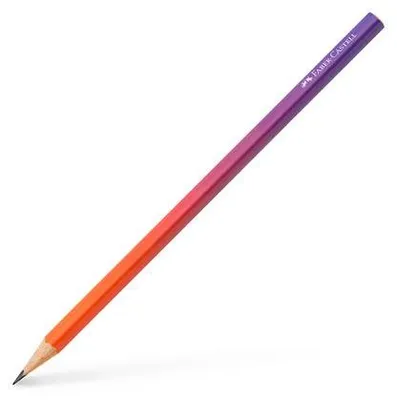 Obrázek produktu pro Grafitová tužka "Flow", červená/fialová, B, trojhranná, FABER-CASTELL 118404