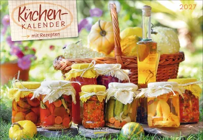 Produktbild von Korsch Kalender 2027: Rezeptkalender für die Küche mit Food-Stillleben und Notizfeld