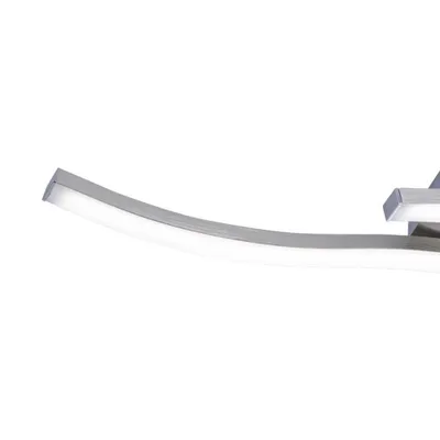 Obrázok produktu pre LED stropné svetlo 2 plamene strieborná matná 56x9cm Osvetlenie obývacej izby teplá biela