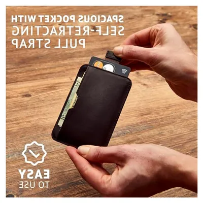 Produktbild von Kartenetui für Herren aus Leder - Geldbörse mit RFID-Schutz, Schutzhülle für EC- und Kreditkarten, RFID-Blocker, kompakter Geldbeutel für Herren