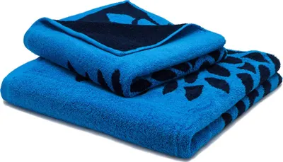 Produktbild von grace grand spa Handtuch mit Dahlienblüten-Muster Royalblau/marine One Size