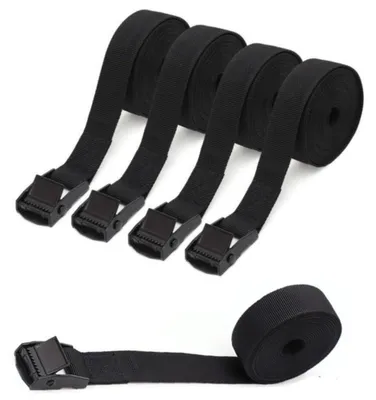 Produktbild von Spanngurte, 4 Stück, 25 mm, Befestigungsriemen mit Ratsche bis 250 kg