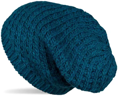 Produktbild von styleBREAKER Uni Grobstrick Beanie Mütze Slouch Passform, Petrol