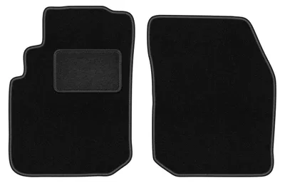 Produktbild von Velours-Fußmatten Vorne passend für Nissan Primera P10 (Kombi, Liftback, Limousine, Bj. 1990-1998) –  schwarz, passgenau, mit Befestigungen set 2 Stk. - STANDARD