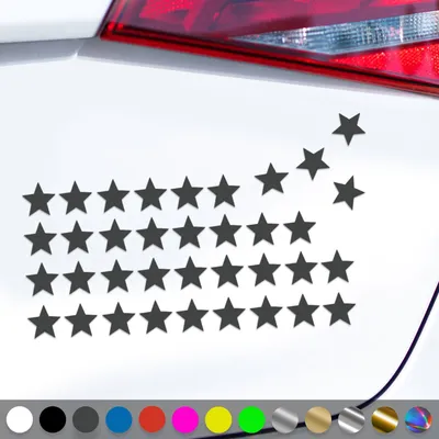 Produktbild von PantherPixel Sterne Set Aufkleber Mehrteilige Sterneaufkleber Sticker Auto Geschenkidee Farbe Dunkelgrau