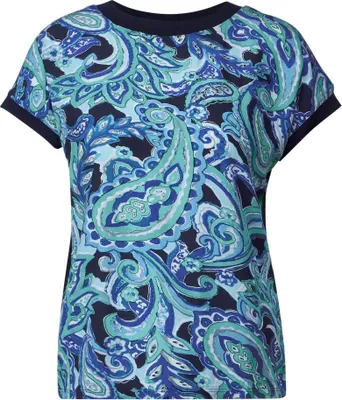 Produktbild von Street One LTD QR printed mat-mix shirt w intense aqua 38