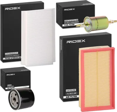 Produktbild von RIDEX Filterset Inspektionspaket Filtersatz für FORD FOCUS (DAW, DBW) FOCUS Kombi (DNW) FOCUS Stufenheck (DFW) Focus Mk1 Kasten / Kombi (DNW)
