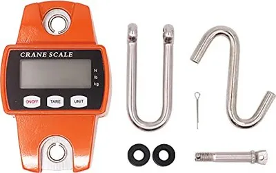 Productafbeelding van 300 kg Mini-digitale weegschaal, elektronische haakweegschaal, bagagewegschaal voor boerderijen, jagen, vissen, outdoor (oranje)
