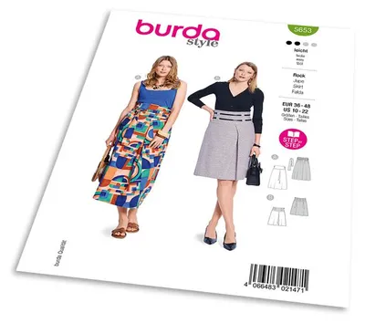 Obrázek produktu pro Střih Burda 5653 - Sukně Paperbag s vysokým pasem