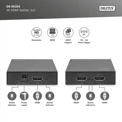 Image de DIGITUS DS-46304 DIGITUS DS-46304 HDMI-Switch