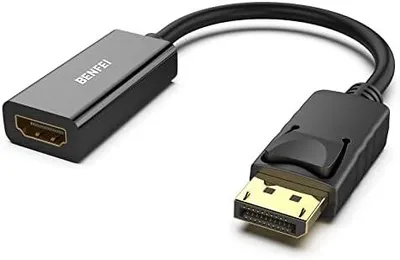 Produktbild von 4K DisplayPort auf HDMI Adapter, Unidirektional DisplayPort DP Computor zu HDMI Monitor Verbindungs Adapter Kompatibel für Laptop PC Monitor TV Projektor