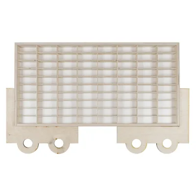 Produktbild von Lkw-Anhänger Regal für 80 Autos – Modellauto-Vitrine im LKW-Design, 1:64 Wandregal für Spielzeugautos aus Holz