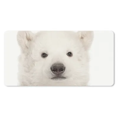 Produktbild von MuchoWow® Schreibtischunterlage Eisbär - Tiere - Weiß - Kinder - Jungen - Mädchen 80x40 cm - XXL Mauspad - Gaming Mauspad