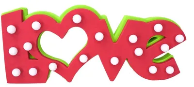 Produktbild von LED Dekolampe LOVE Schriftzug mit 18 Leds ca. 40cm