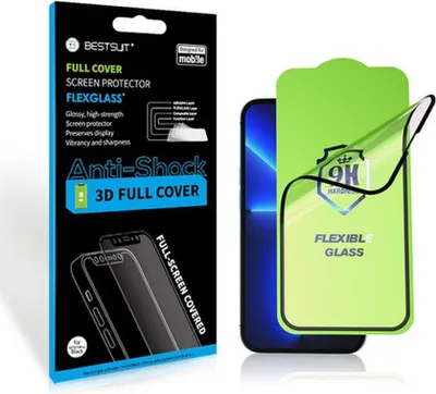 Zdjęcie produktu dla Hybrydowe elastyczne szkło Bestsuit 5D Full Glue - APP IPHONE 13/13 Pro/14/16e czarny