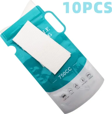 Produktbild von Outdoor Urinbeutel Set 10 Stück, 750ml Kapazität, Auto Notfall, Schnell absorbierend, Auslaufsicher