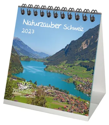 Produktbild von Naturzauber Schweiz Tischkalender 10x10cm für 2027 Landschaft Natur Wandern Berge Urlaub Wandern- Seelenzauber