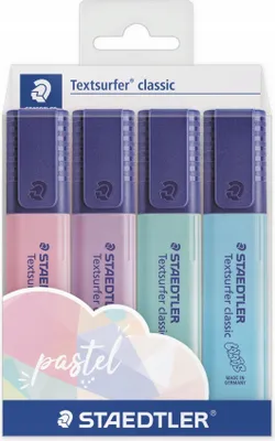 Obrázok produktu pre STAEDTLER 364 C - 4 ks - svetlomodrá - mentolová - ružová - fialová - polypropylén (PP) - 1 mm - 5 mm - atrament na vodnej báze