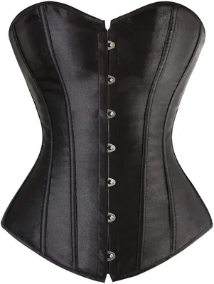 Productafbeelding van Overbuste bustier van satijn en kant met korset en trekkoordsluiting