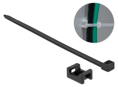 Immagine prodotto di Kit di fascette stringicavo Delock - 15 cm - Nero