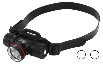Image de Lampe frontale de plongée 1500 lm lumière LED jaune, étanche selon IPX8 jusqu'à 80 m de profondeur