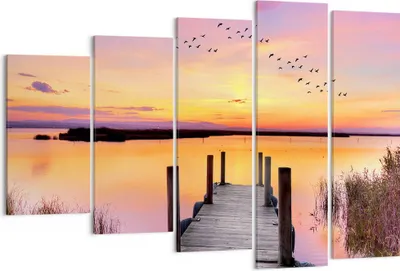 Produktbild von Bild auf Leinwand - Leinwandbild - Fußgängerbrücke Sommer Menschen Liebe - 150x100cm - Wand Bild - Wanddeko - Leinwanddruck - Bilder - Kunstdruck - Leinwand bilder - Wandkunst - EG150x100-3056