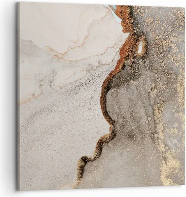 Produktbild von Bild auf Leinwand - Leinwandbild - Einteilig - Stein Sand Abstraktion - 60x60cm - Wand Bild - Wanddeko - Wandbilder - Leinwanddruck - Bilder - Wanddekoration - Leinwand bilder - AC60x60-4778