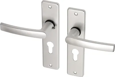 Produktbild von Türgriffe mit Schild Entfernung PC 55 mm Aluminium - Blockmodell - Pro Set