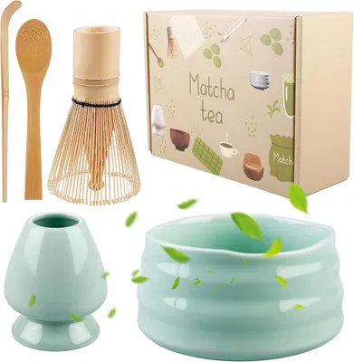 Produktbild von 5-teiliges Matcha-Set, Bambus-Theebürste und Zubehör für Matcha-Zeremonien