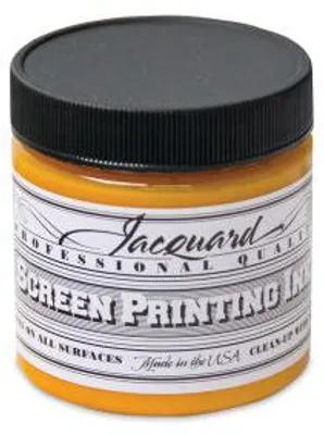Image de Encre sérigraphique Jacquard 118 ml jaune d'or Encre textile