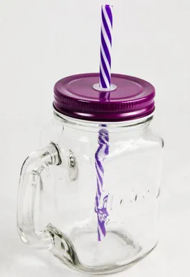 Produktbild von Volvic Wasser Glas Icetee Jar Glas Gläser Iceteekrug  Lila Ausführung