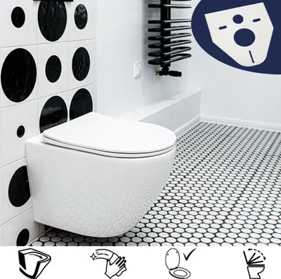 Zdjęcie produktu dla Toaleta WC: Biała z deską sedesową Slim Soft-Close | BADLAND ROLO