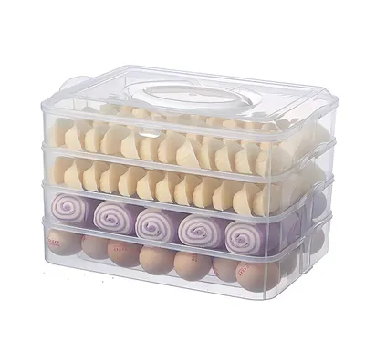 Produktbild von Pronett XJ5218 Set stapelbarer Kunststoffbehälter 4 Stück grüner Deckel