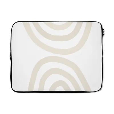Produktbild von MuchoWow® Laptop Hülle 17 Zoll Laptoptasche Regenbogen - Pastell - Design - Abstrakt - Zipper - Schutzabdeckung