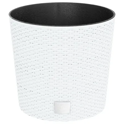 Obrázok produktu pre Kvetináč s vyberateľnou vložkou biely 15/15,3 l PP ratan