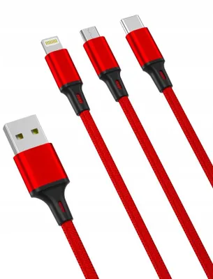 Produktbild von 3-in-1-Kabel: USB, Lightning, USB-C und Micro-USB