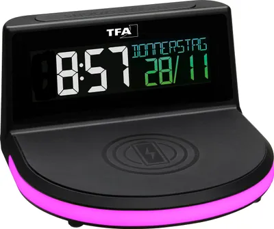 Obrázek produktu pro TFA-Dostmann Digitalwecker schwarz, Digitální budík, Černá, Bílá, 0 - 37 °C, Baterie, 100-240 V, 50 - 60 Hz