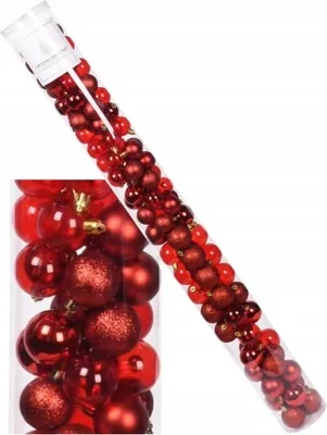 Produktbild von Bruchsichere rote Christbaumkugeln 100 Stück 5 cm